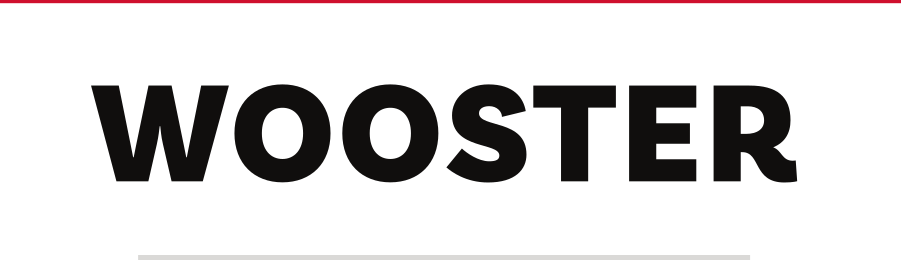 Wooster wordmark, black variant, cell 24