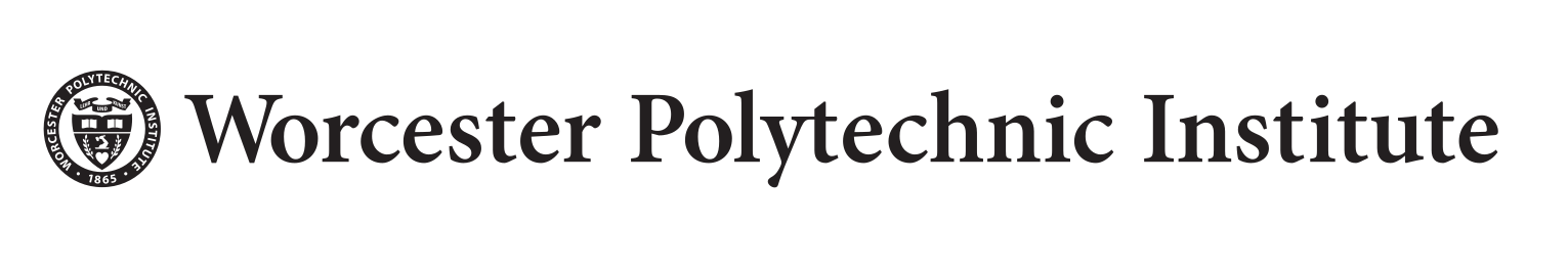 WPI seal and full name wordmark, black variant, cell 15