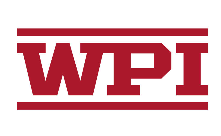 WPI wordmark, color on white variant, cell 46