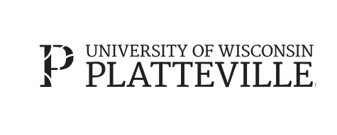 University of Wisconsin-Platteville wordmark, blue variant, cell 6