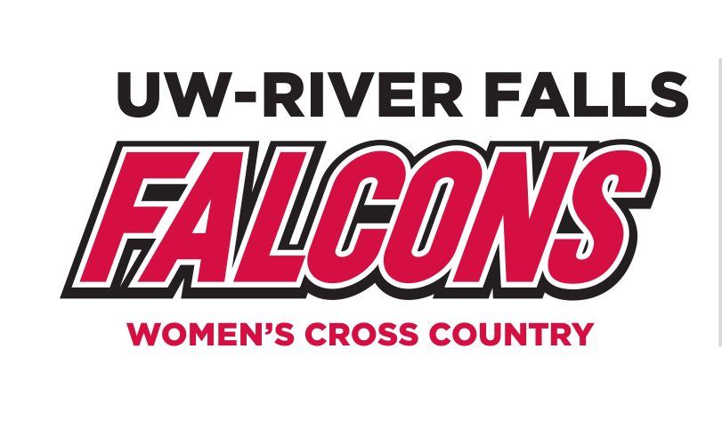 UW-River Falls Falcons Women's Cross Country wordmark, full color variant, cell 91
