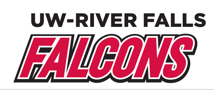 UW-River Falls Falcons wordmark, full color variant, cell 112