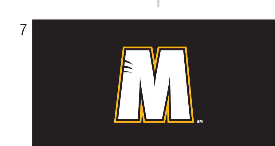 M lettermark, gold/silver on black variant, cell 18