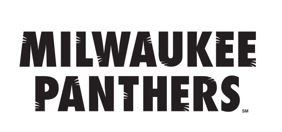MILWAUKEE PANTHERS wordmark, black/white variant, cell 25