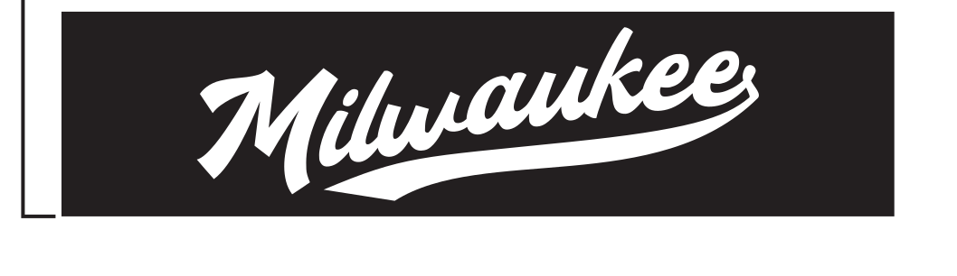 Milwaukee script, white on black variant, cell 51