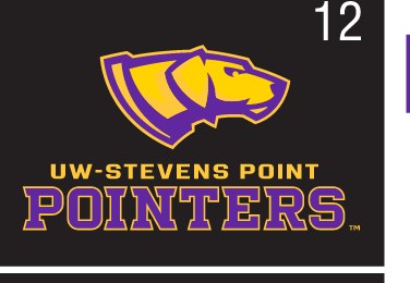 UWSP alternate primary logo, full color on black variant, cell 12