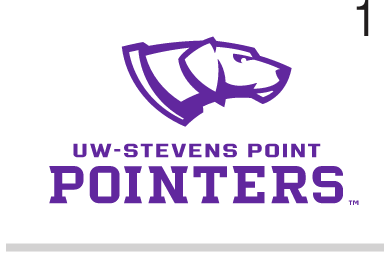 UWSP alternate primary logo, 2-color variant, cell 13