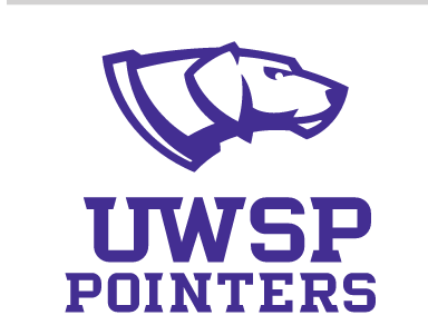 UWSP alternate primary logo stacked, 2-color variant, cell 21