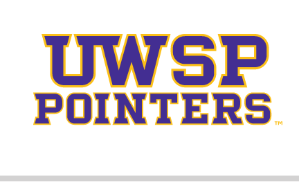 UWSP Pointers wordmark stacked, full color variant, cell 41