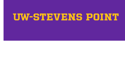 UW-Stevens Point wordmark, 2-color on purple variant, cell 62