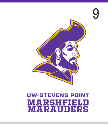 UW-Stevens Point Marshfield Marauders logo, full color variant, cell 98