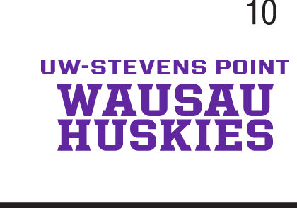 UW-Stevens Point Wausau Huskies wordmark, full color variant, cell 109