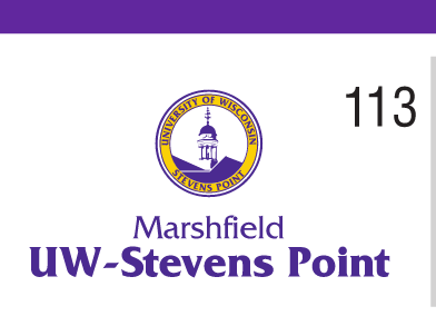 Marshfield UW-Stevens Point mark stacked, full color variant, cell 113