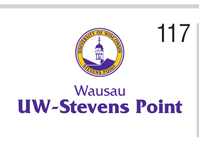 Wausau UW-Stevens Point mark stacked, full color variant, cell 117