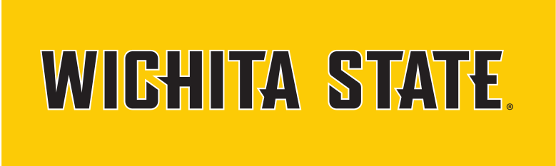 Wichita State wordmark, black on yellow variant, cell 16