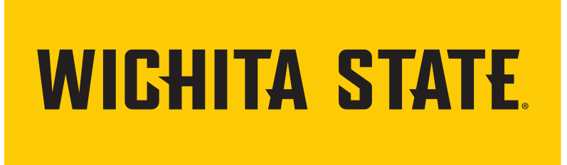 Wichita State wordmark, black on yellow variant, cell 17