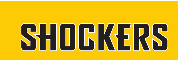 Shockers wordmark, black on yellow variant, cell 22