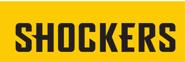 Shockers wordmark, black on yellow variant, cell 23