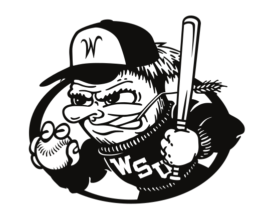 Shockers Baseball mascot, black and white variant, cell 73
