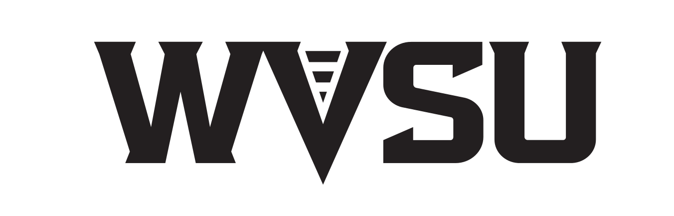 WVSU athletic wordmark, solid black variant, cell 16