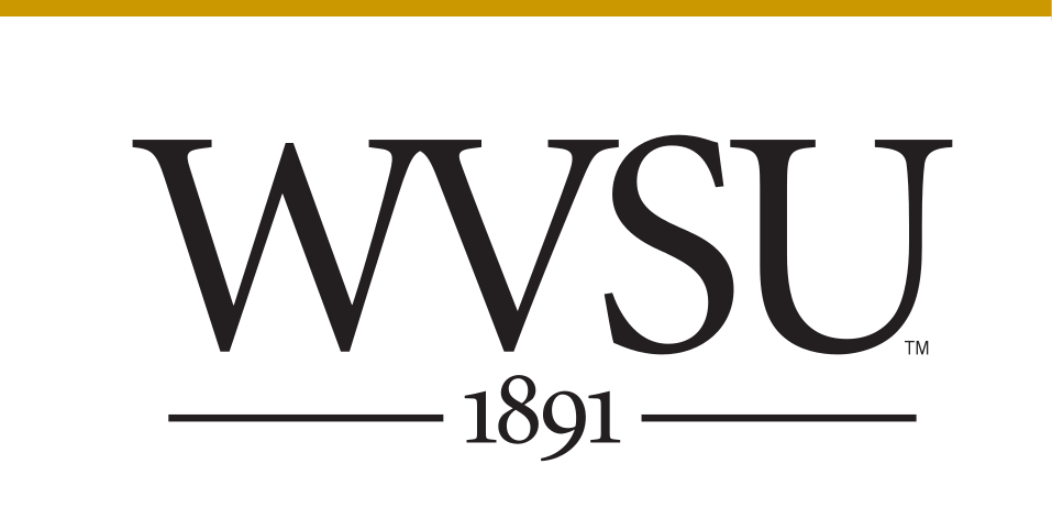 WVSU institutional wordmark, black, stacked with 1891 variant, cell 18