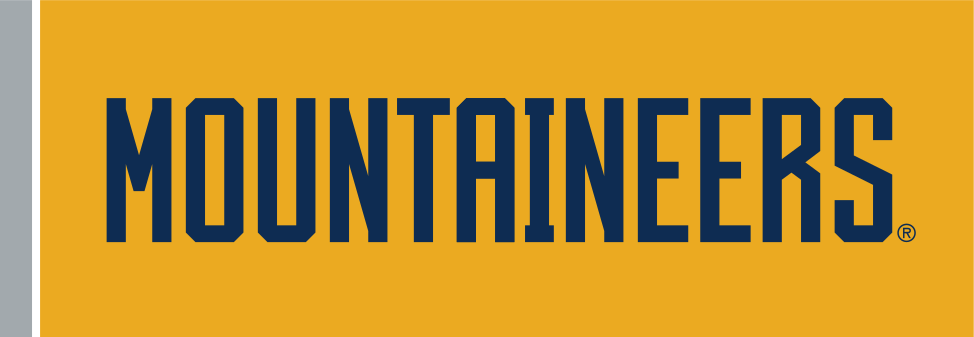 Mountaineers wordmark, blue on gold variant, cell 9