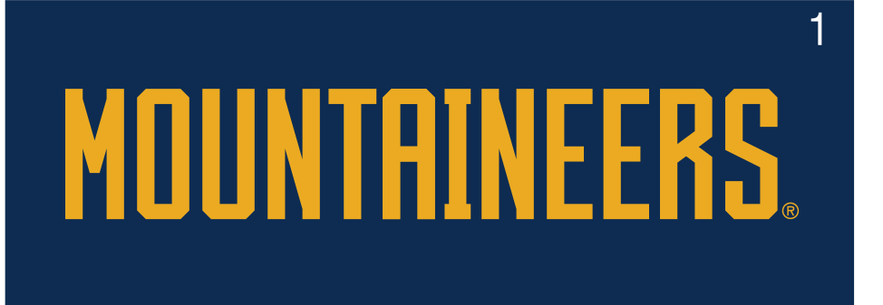 Mountaineers wordmark, gold on blue variant, cell 10