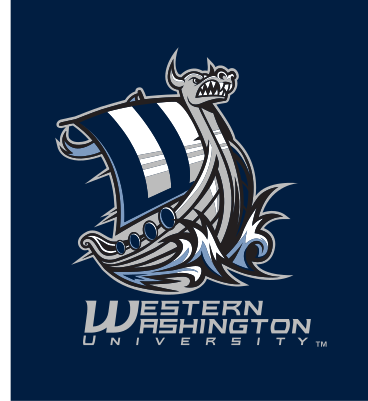 Western Washington University alt primary mark, color on dark variant, cell 4