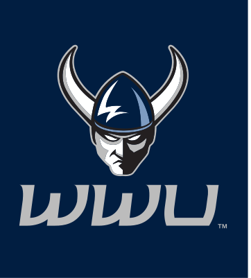 WWU secondary mark, color on dark variant, cell 6