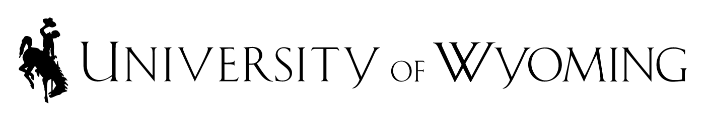 University of Wyoming logo, 1-line, black variant