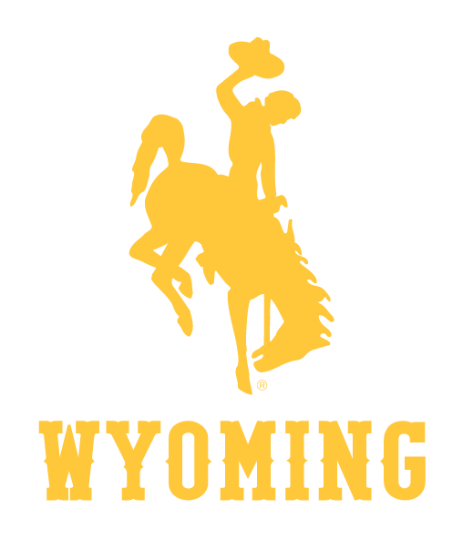 Wyoming Bucking Horse + Wordmark, gold variant