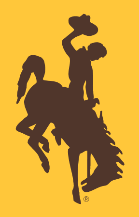 Wyoming Bucking Horse, brown on gold variant