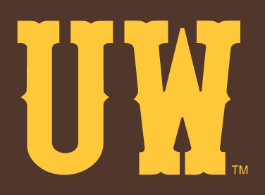 UW lettermark, gold with brown outline variant