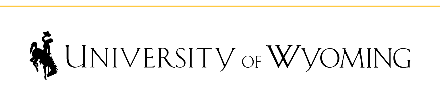 University of Wyoming logo, 1-line, black variant