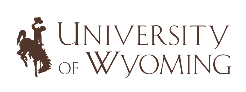 University of Wyoming logo, 2-line, black variant