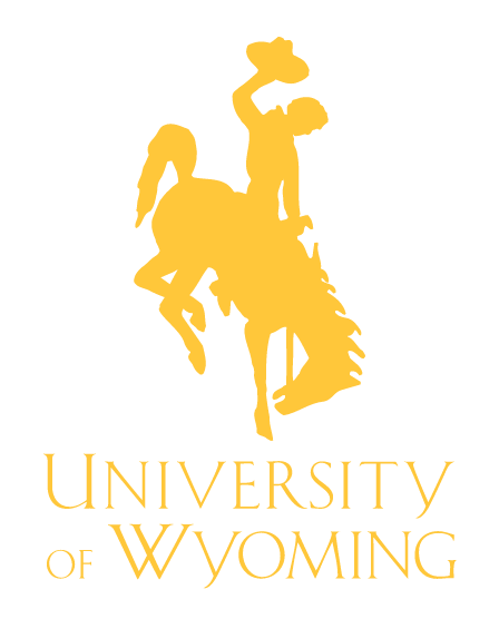 University of Wyoming logo, stacked, gold variant