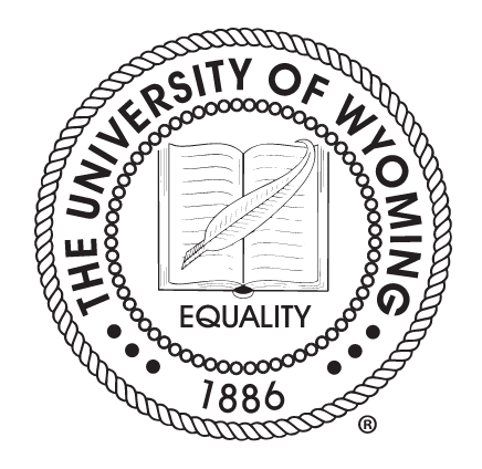 University of Wyoming seal, black variant