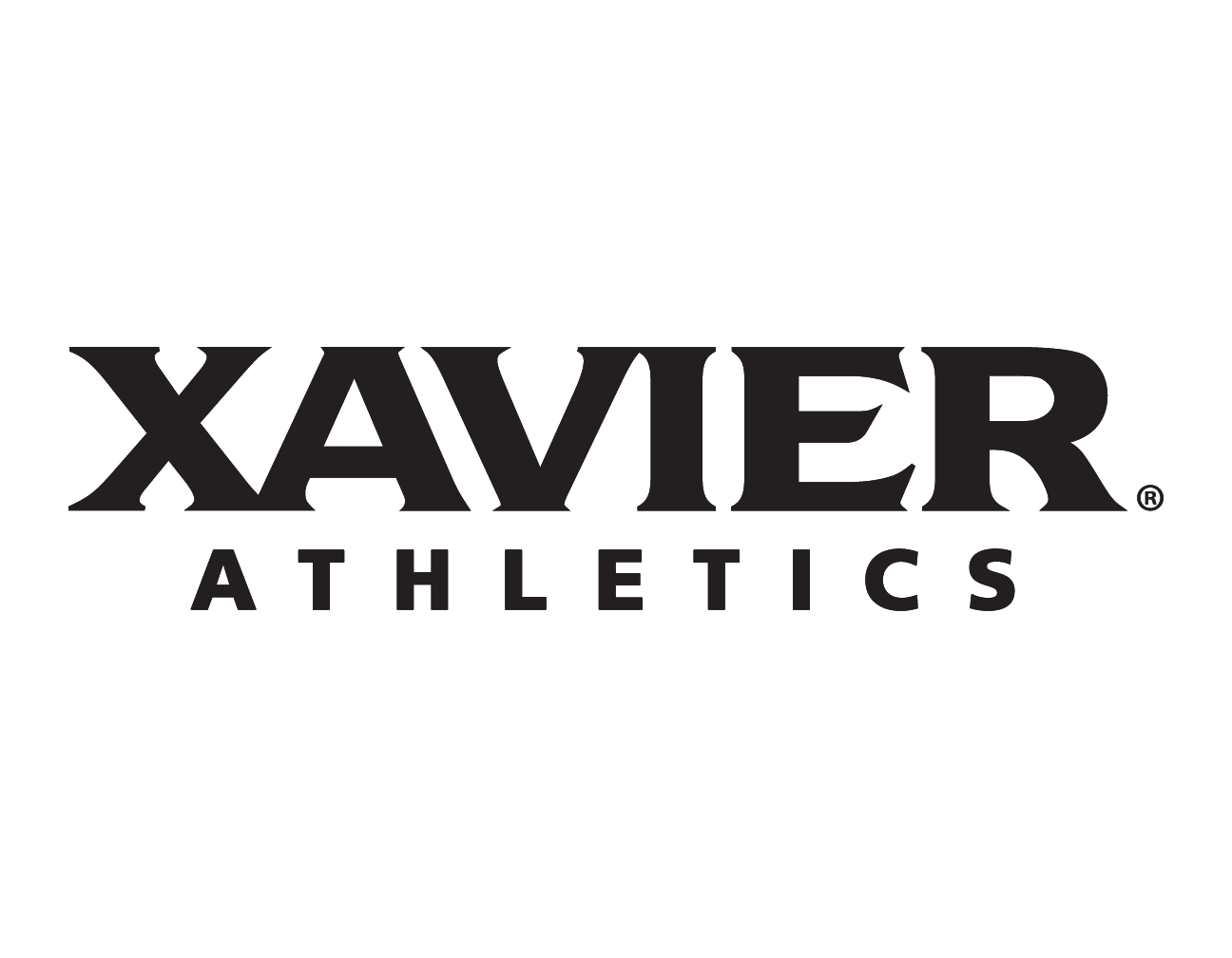 Xavier Athletics wordmark, white variant, cell 80