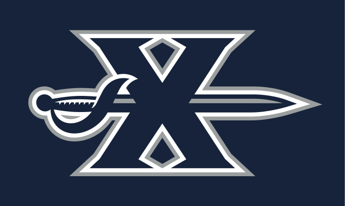 X with sword, blue and grey on dark blue variant, cell 44