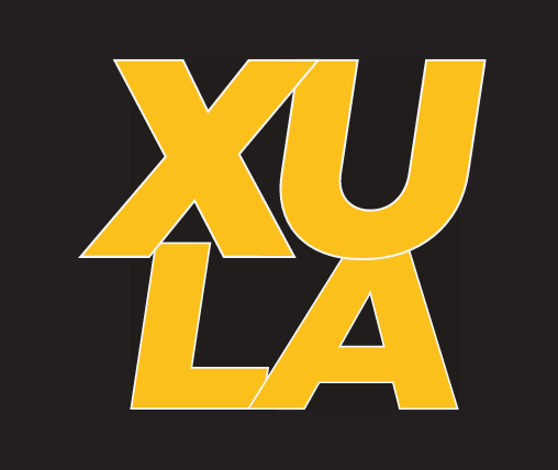 XULA lettermark, reverse full color variant, cell 12