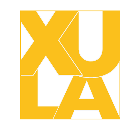 XULA lettermark, one color yellow variant, cell 13