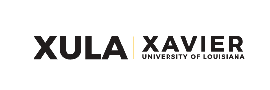 XULA Xavier University of Louisiana wordmark, full color variant, cell 19