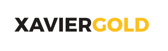 Xavier Gold wordmark, full color variant, cell 21