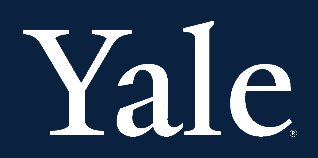 Yale wordmark, white variant