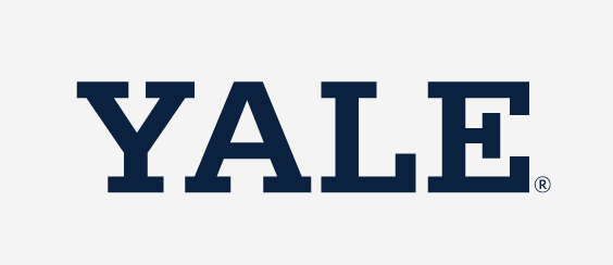 YALE wordmark, slab serif, navy variant