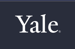 Yale wordmark, white variant