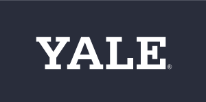 YALE wordmark, white variant