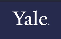 Yale wordmark, white variant