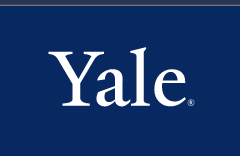 Yale wordmark, white variant