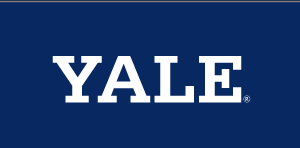 YALE wordmark, white variant